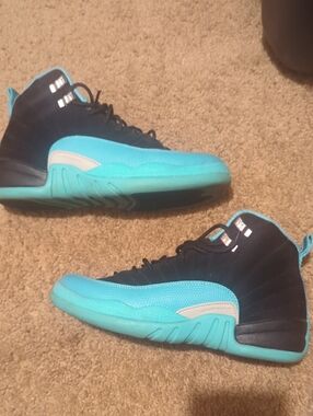 Jordan Men's High-Top Sneakers in Black and Teal